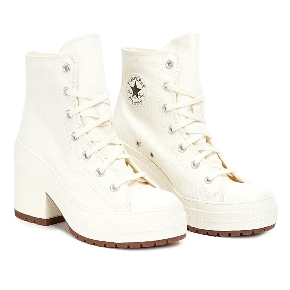 Converse Women's White High-Top Platform Sneakers - Picture 1 of 8